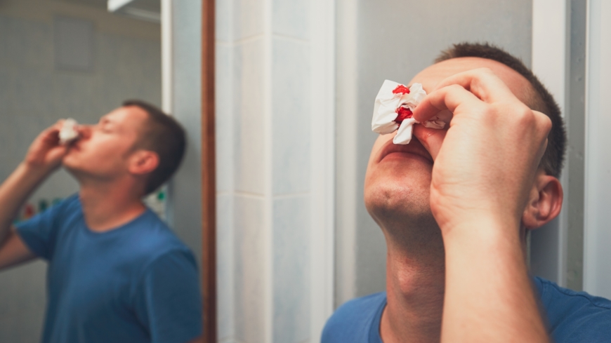 Näsblod förekommer ofta vid blödarsjukan.  Foto: Shutterstock